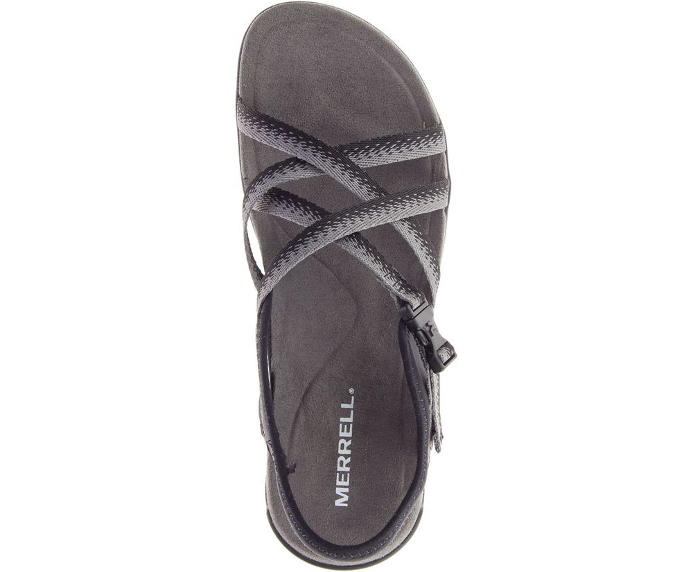 Merrell Sandals Black/Grey - District Muri Lattice - Womens 39KERGNTW